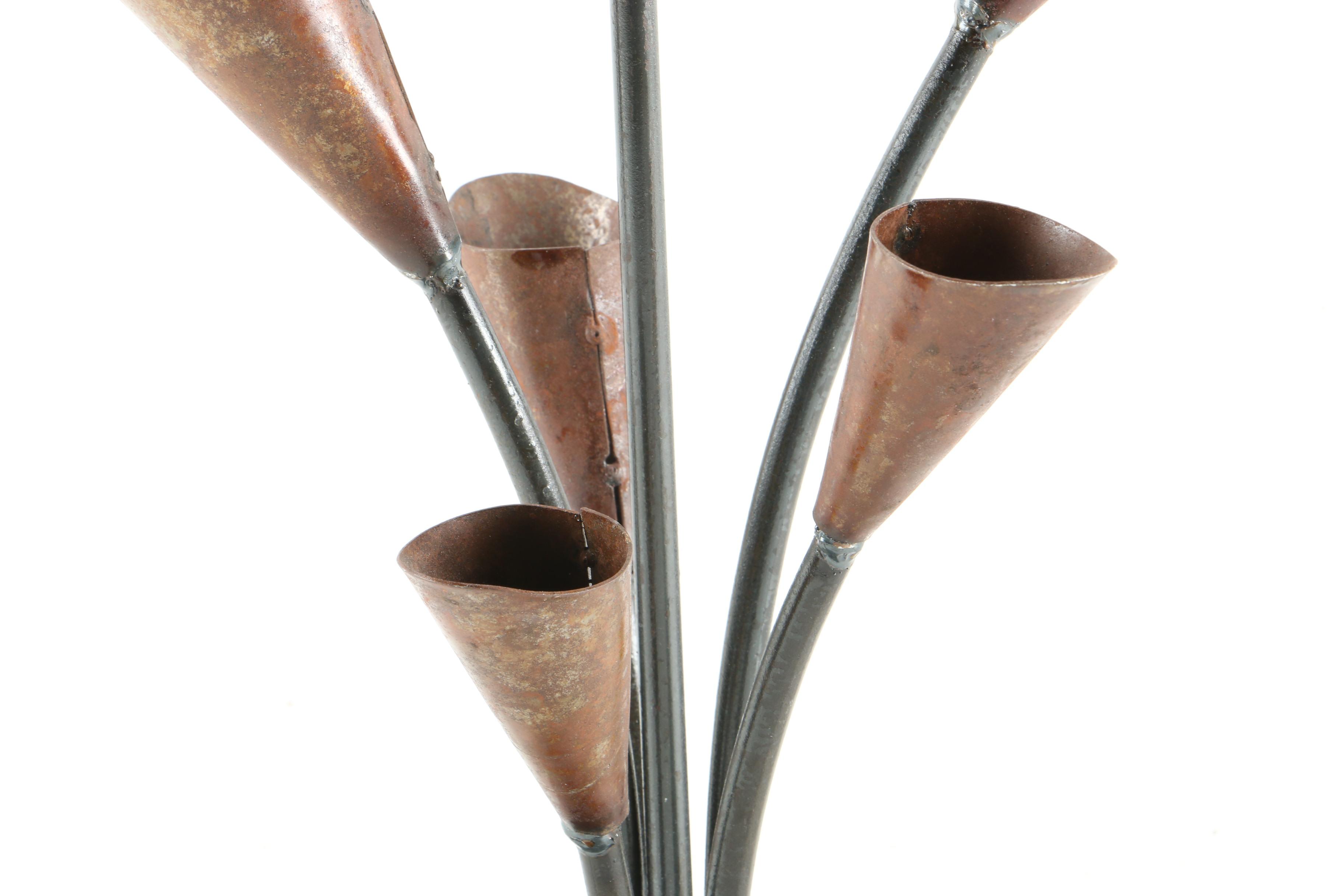 Copper Calla Lily Flower Sculpture