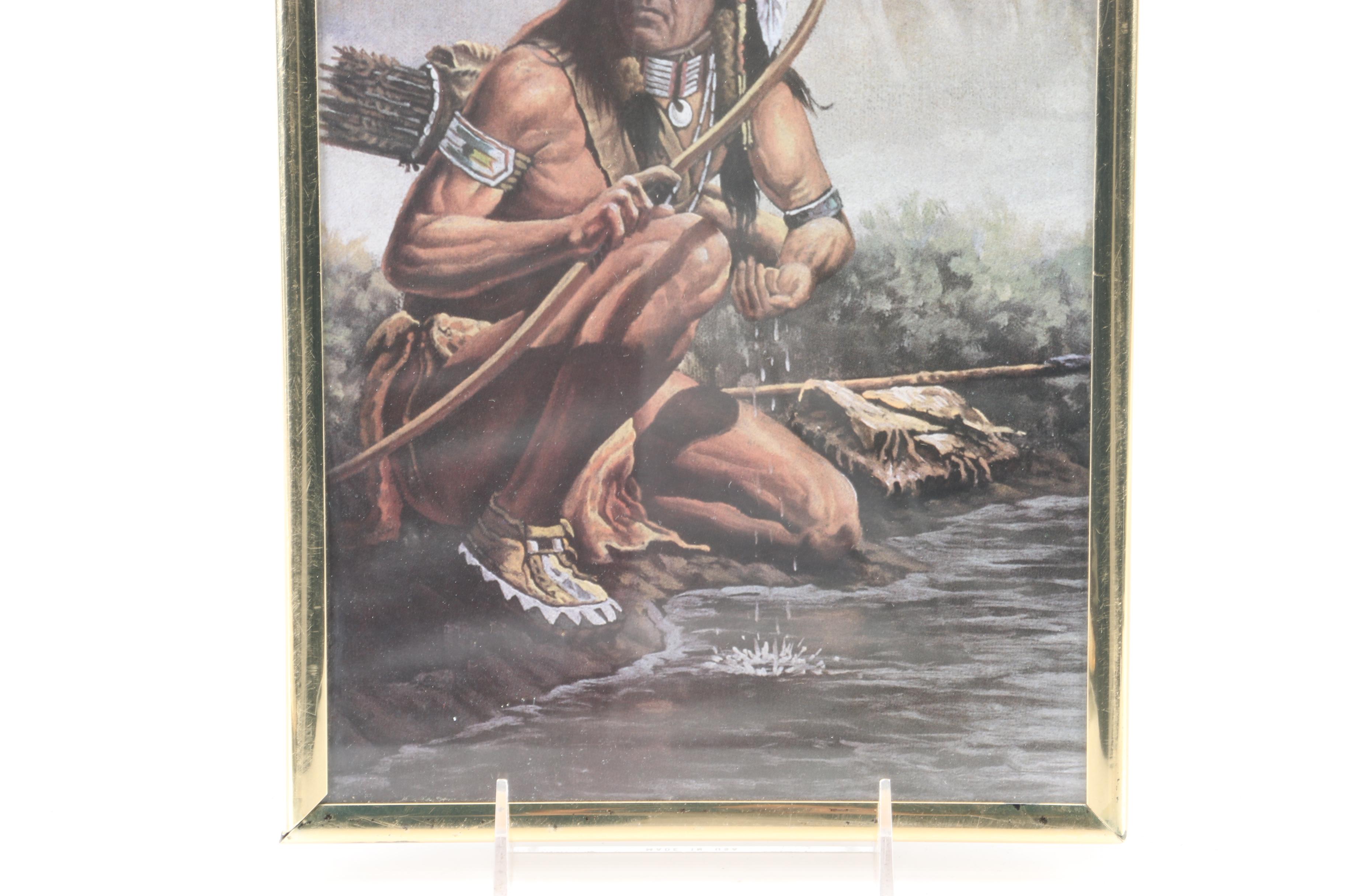 Offset Lithographs and Etching of Native American Scenes