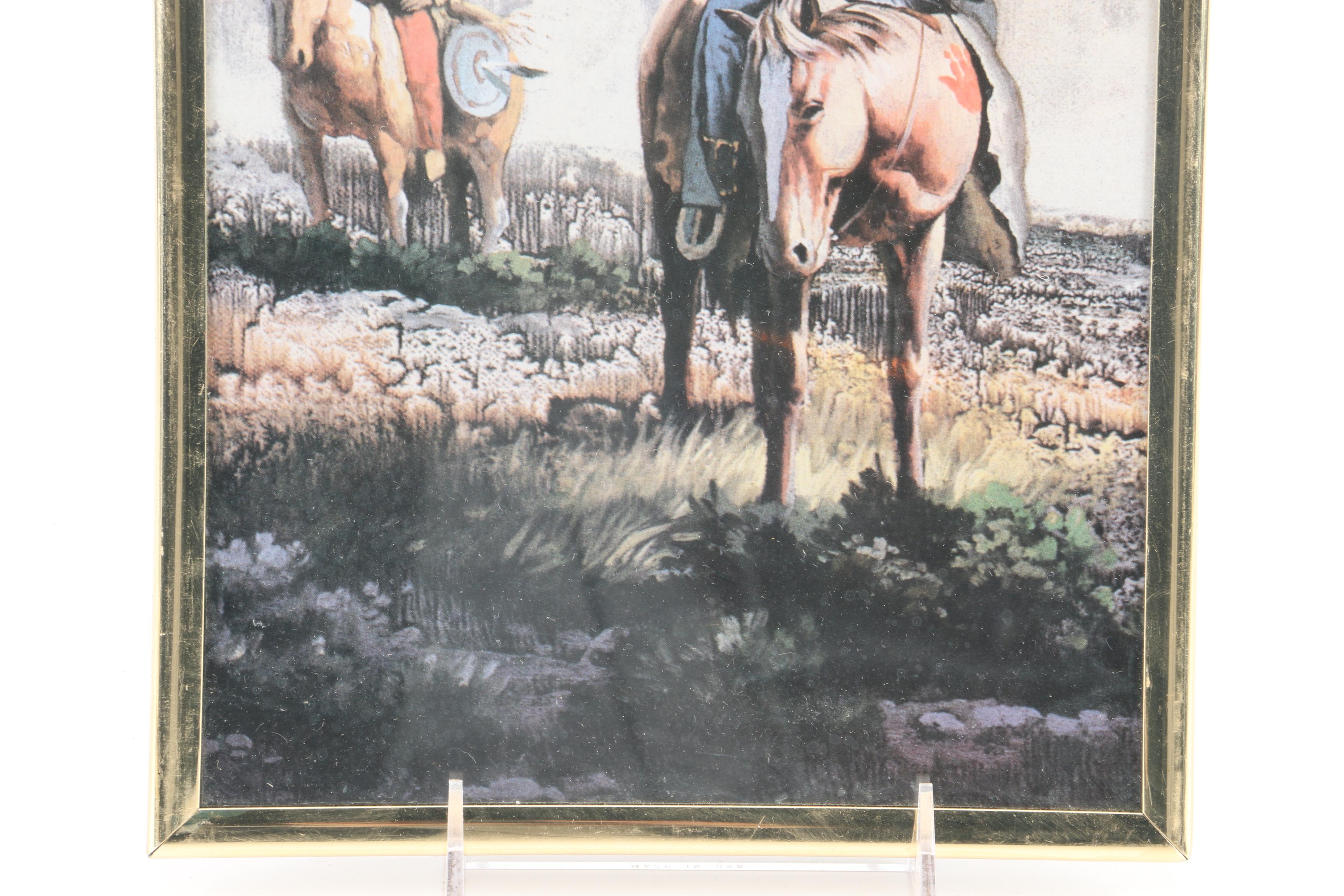 Offset Lithographs and Etching of Native American Scenes