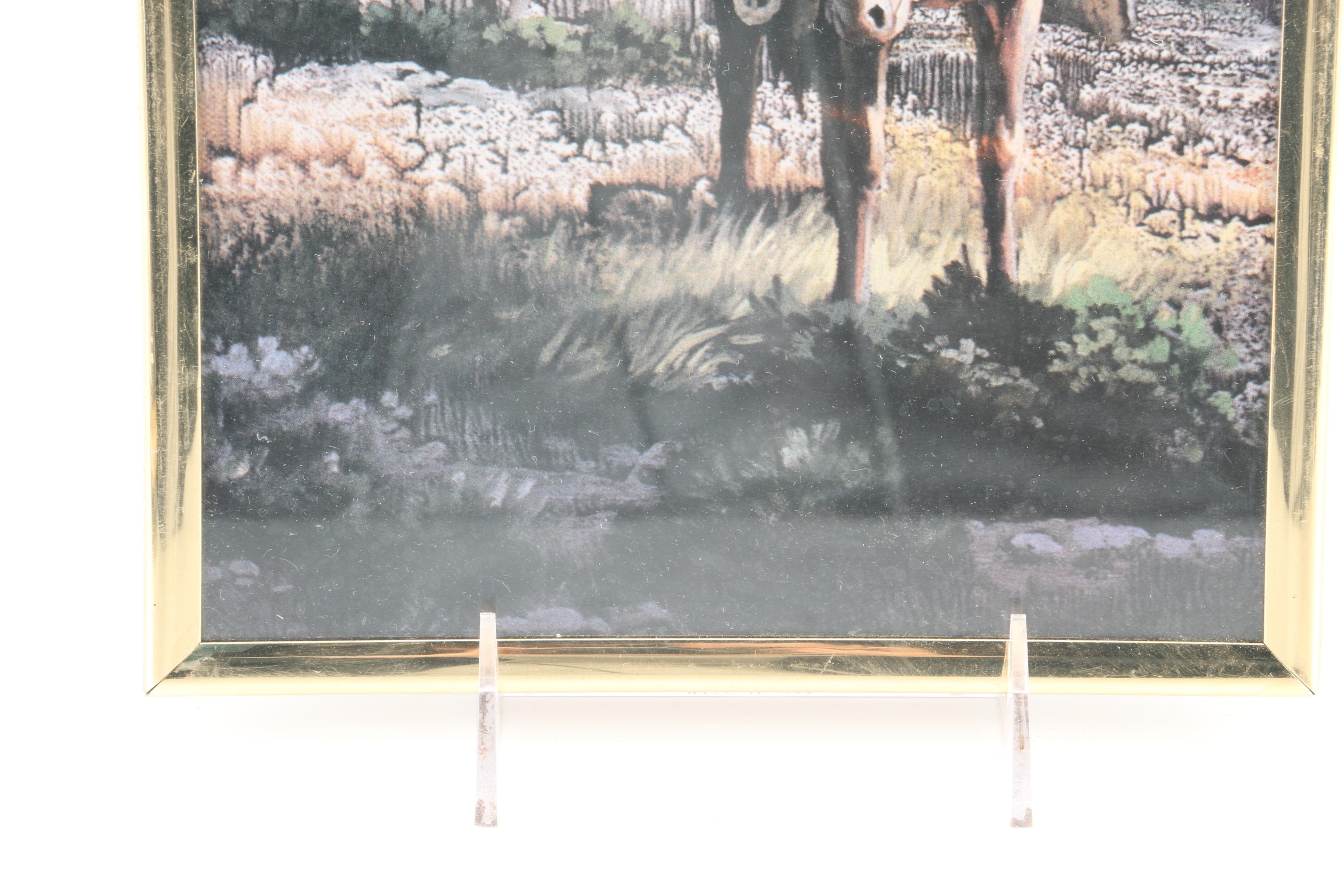 Offset Lithographs and Etching of Native American Scenes