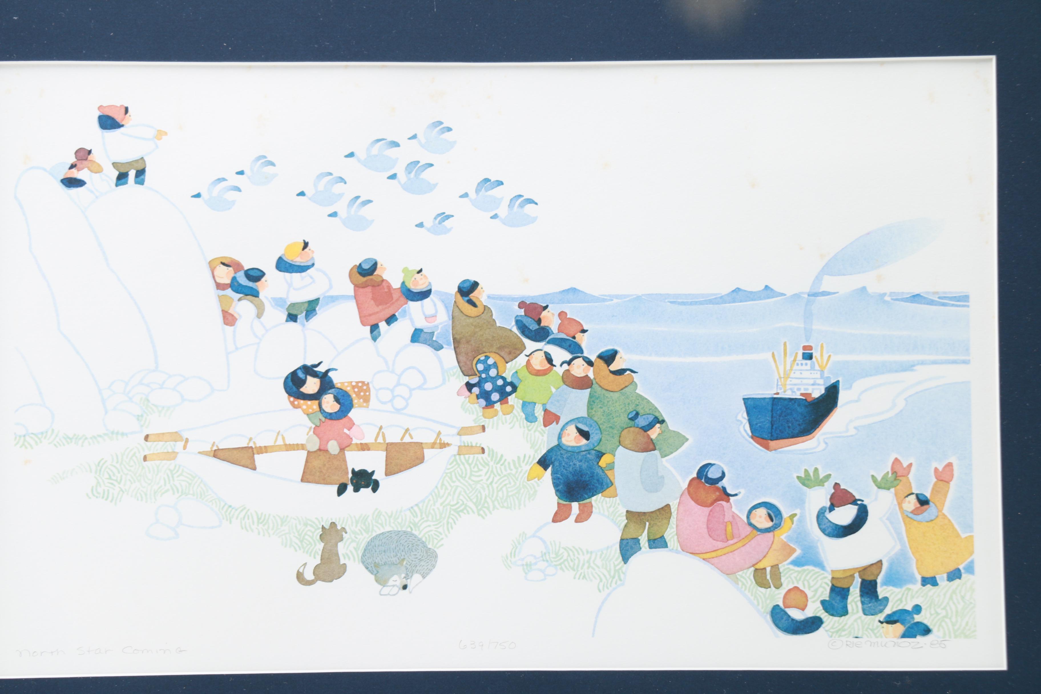Rie Munoz Limited Edition Offset Lithograph Print "North Star Coming"