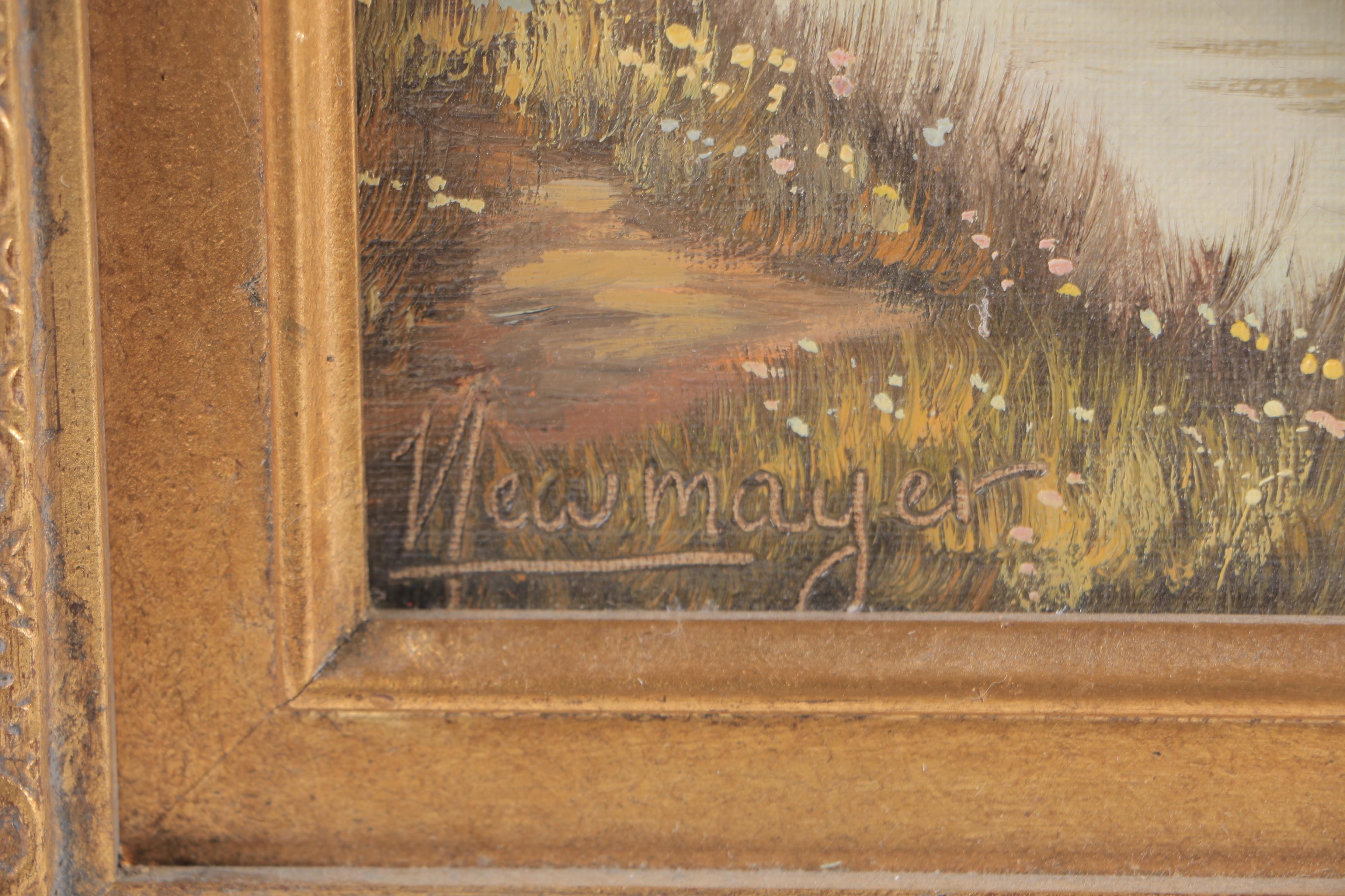 Rudolf Neumayer Original Oil Painting on Canvas of Landscape