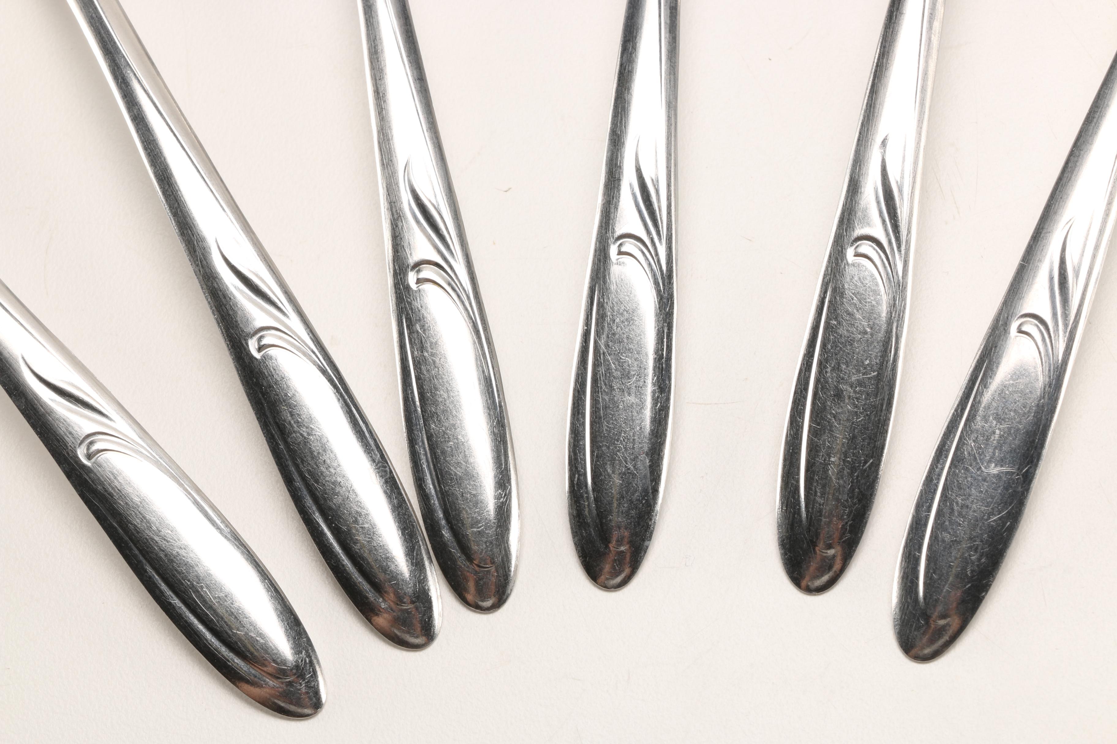 Stainless Steel and Silver Plate Flatware Including Queen Esther