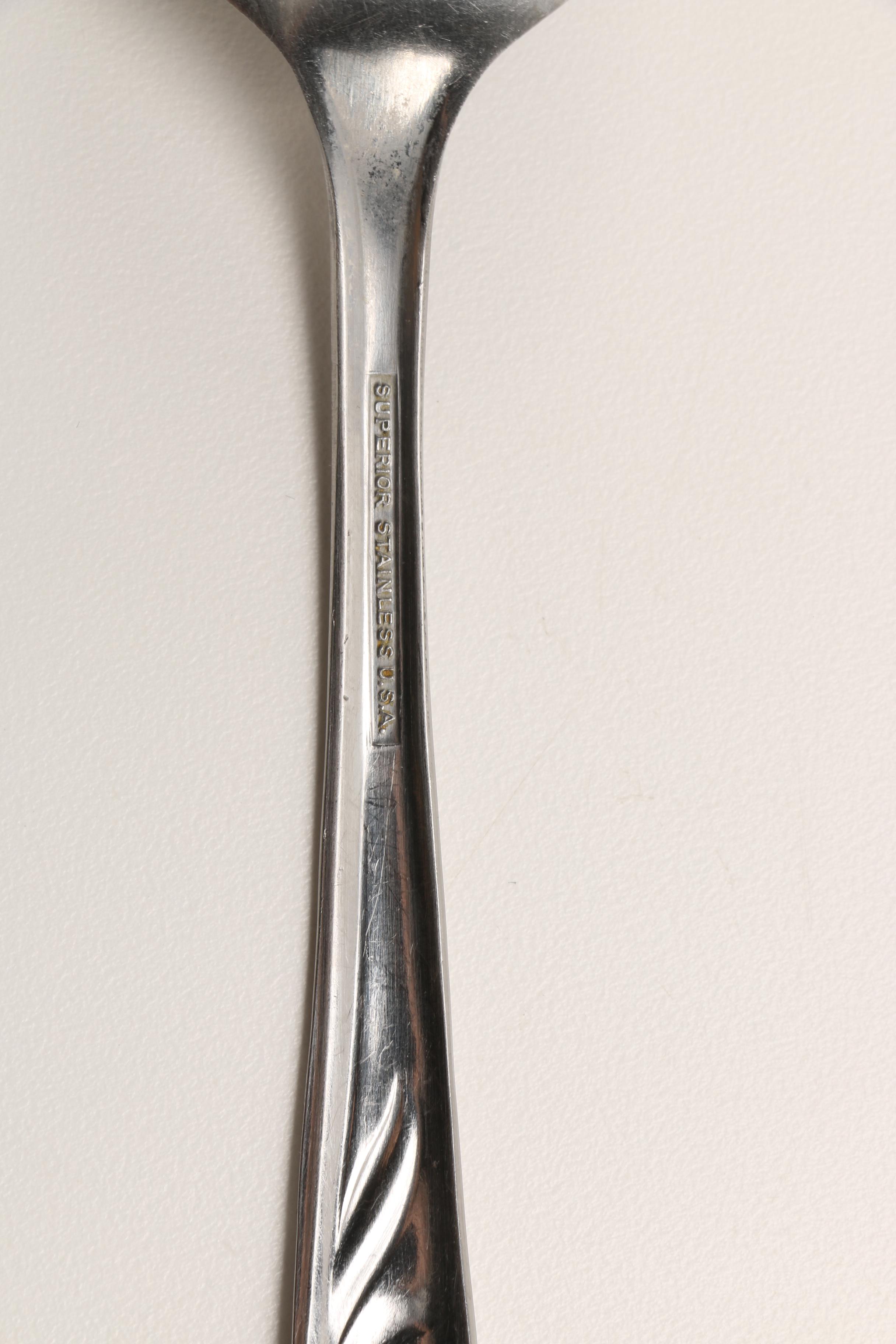 Stainless Steel and Silver Plate Flatware Including Queen Esther