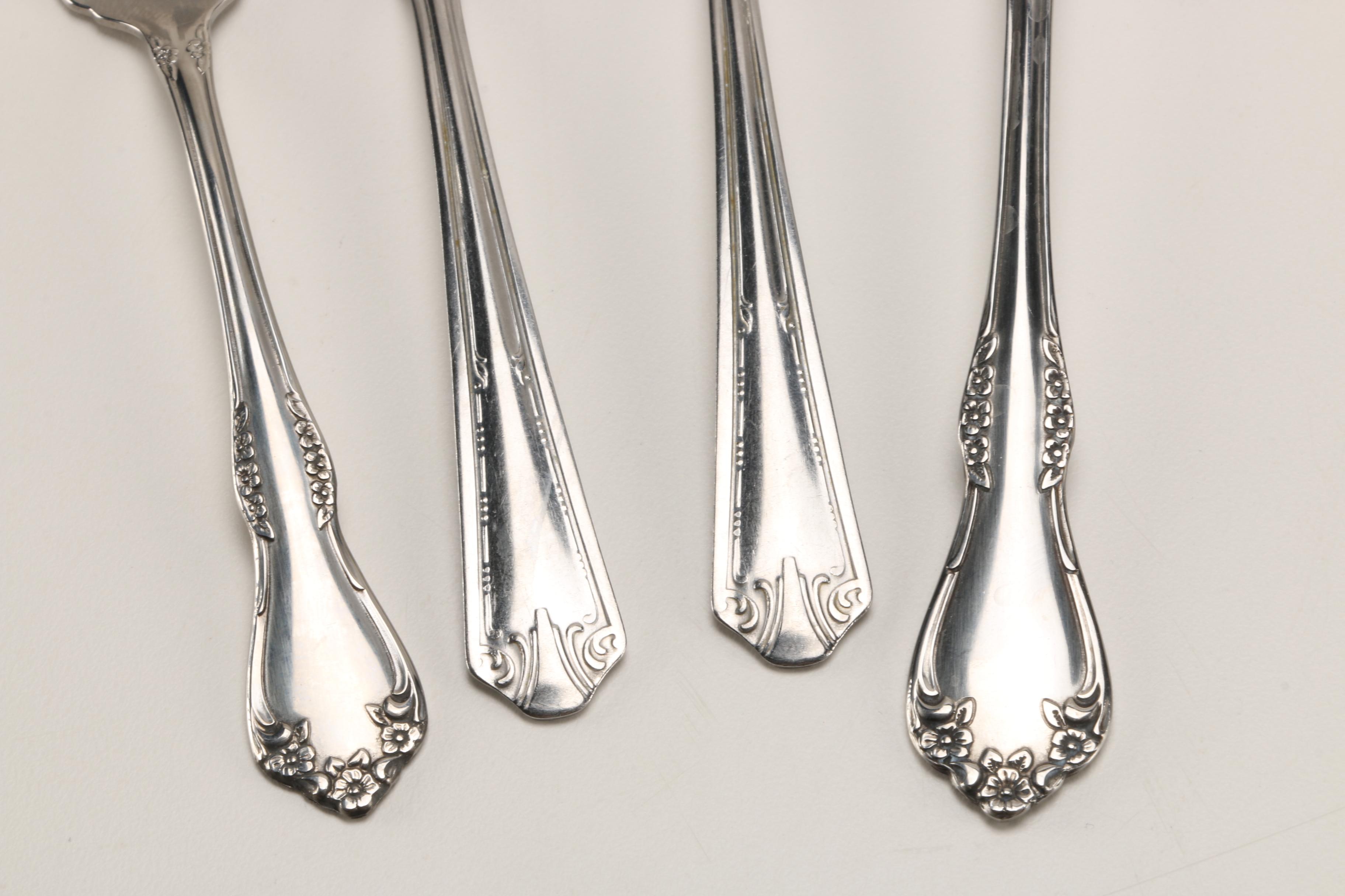 Stainless Steel and Silver Plate Flatware Including Queen Esther