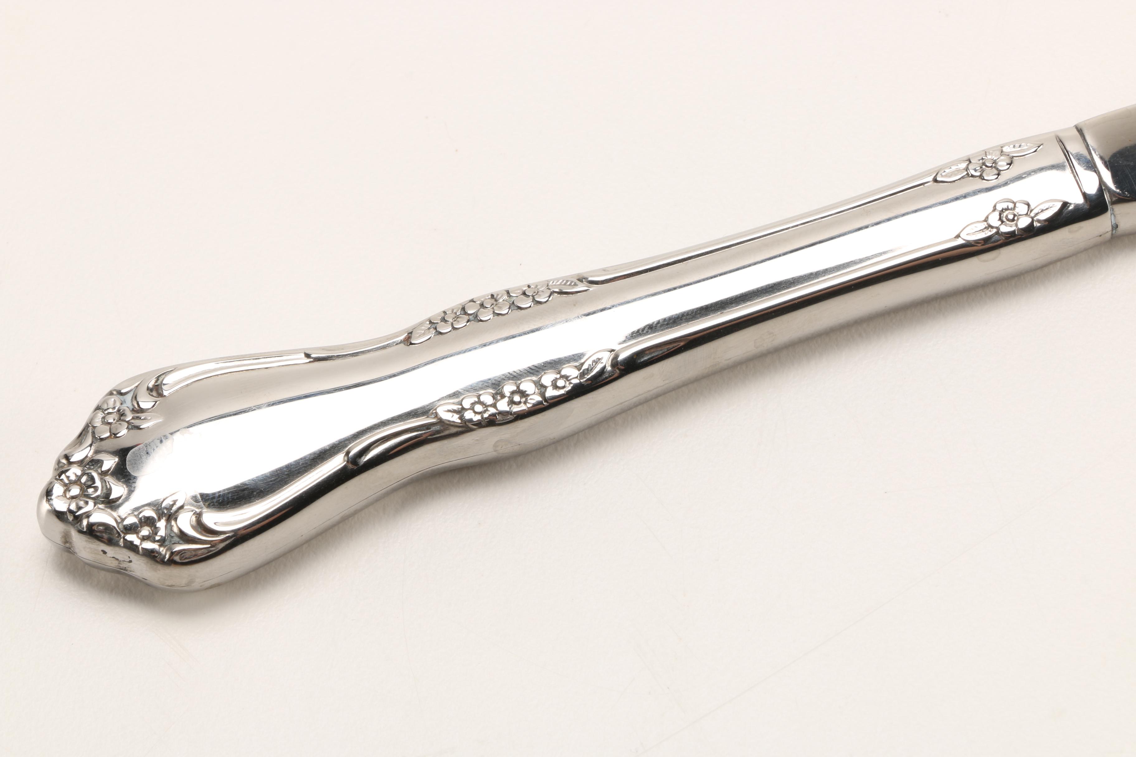 Stainless Steel and Silver Plate Flatware Including Queen Esther