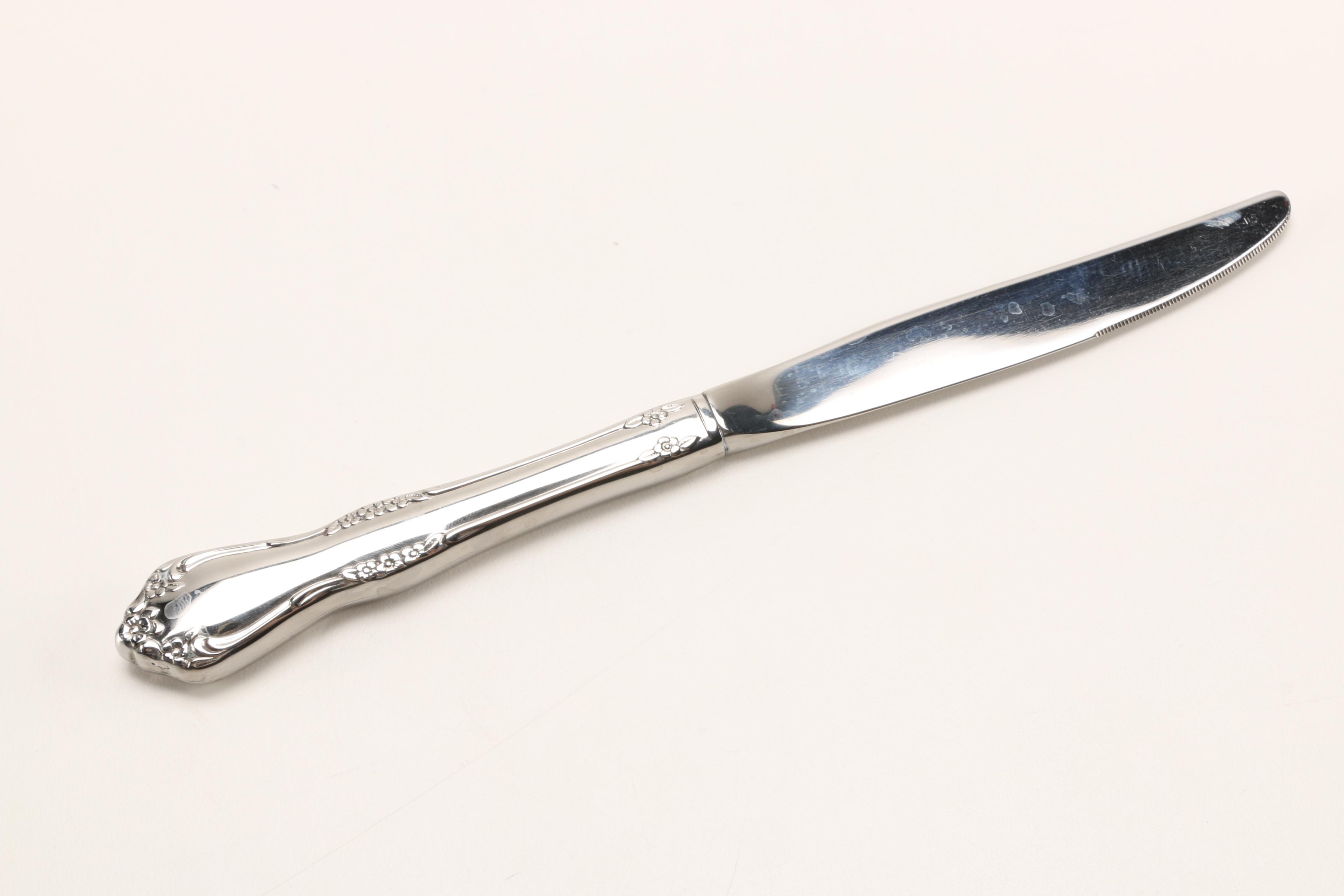 Stainless Steel and Silver Plate Flatware Including Queen Esther