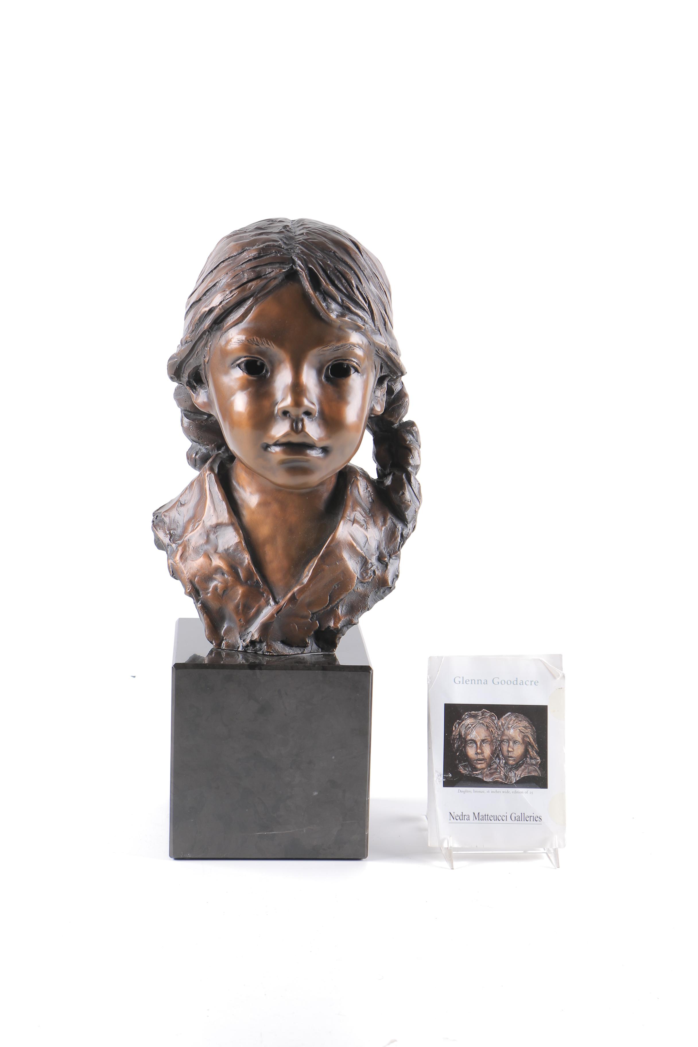 Glenna Goodacre Limited Edition Bronze "Bust of a Young Girl"
