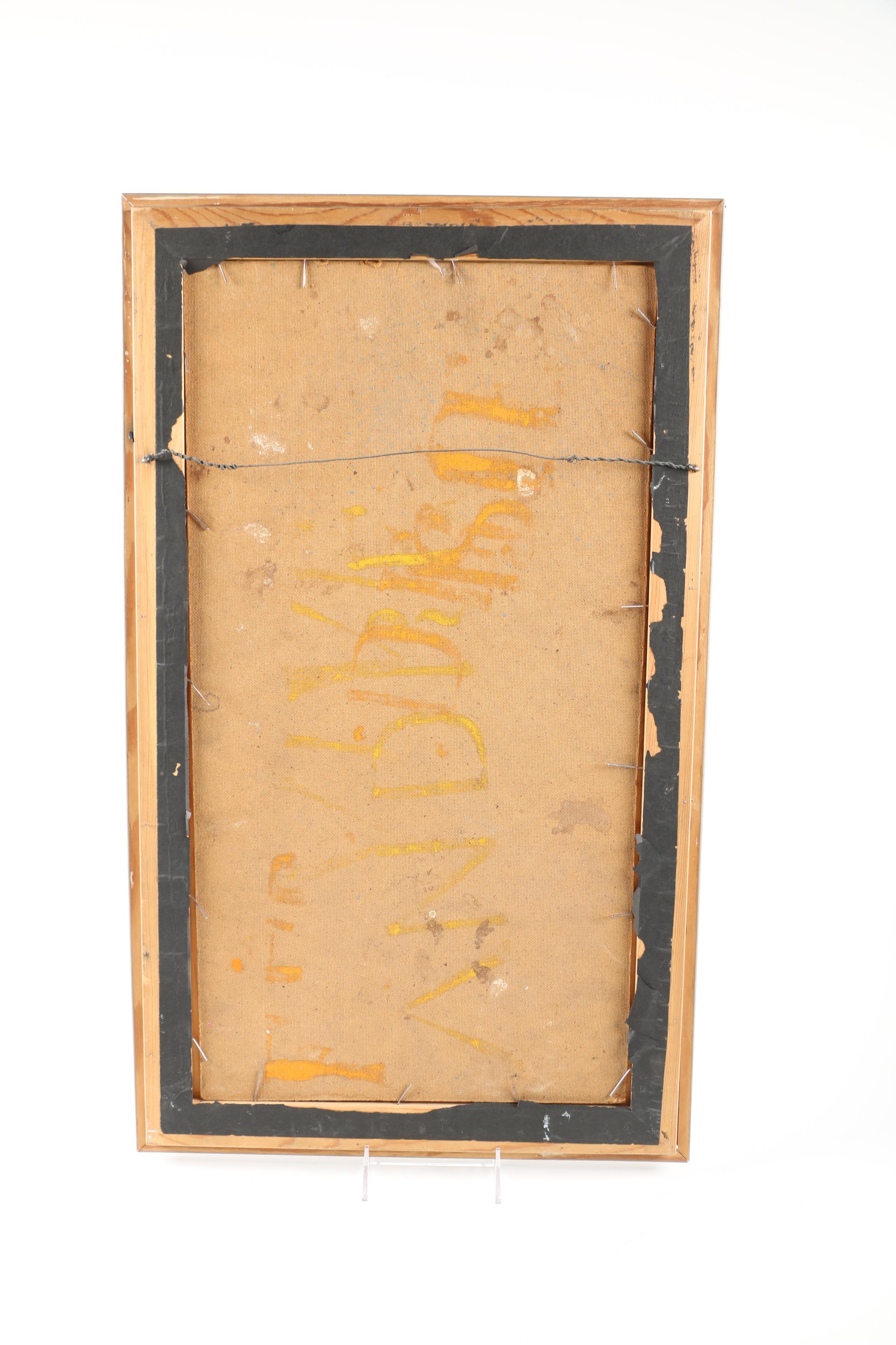 D. Rouzita Oil Painting on Masonite of a Haitian Woman