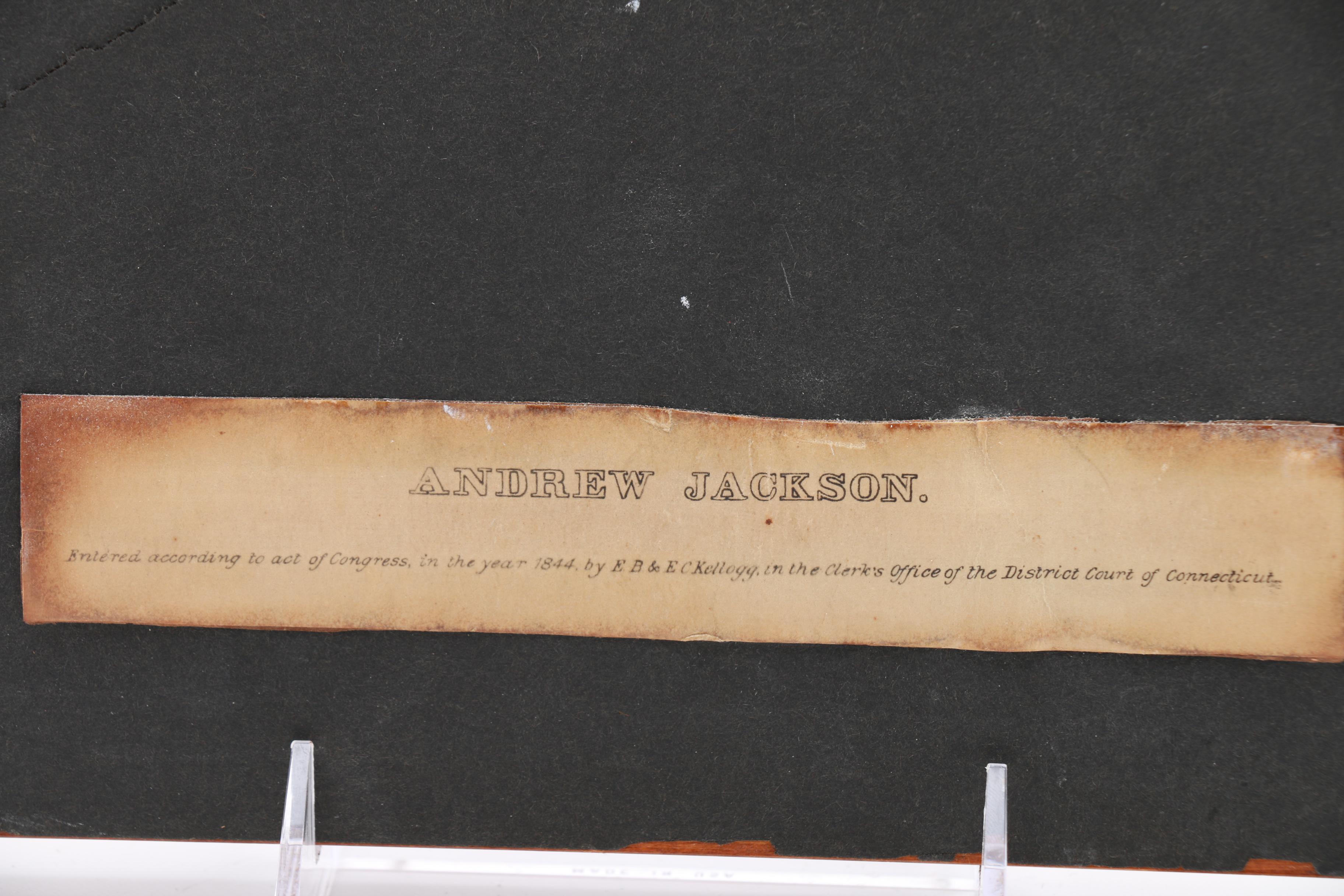 After William H. Brown Silhouette Lithographs of Andrew Jackson and Henry Clay