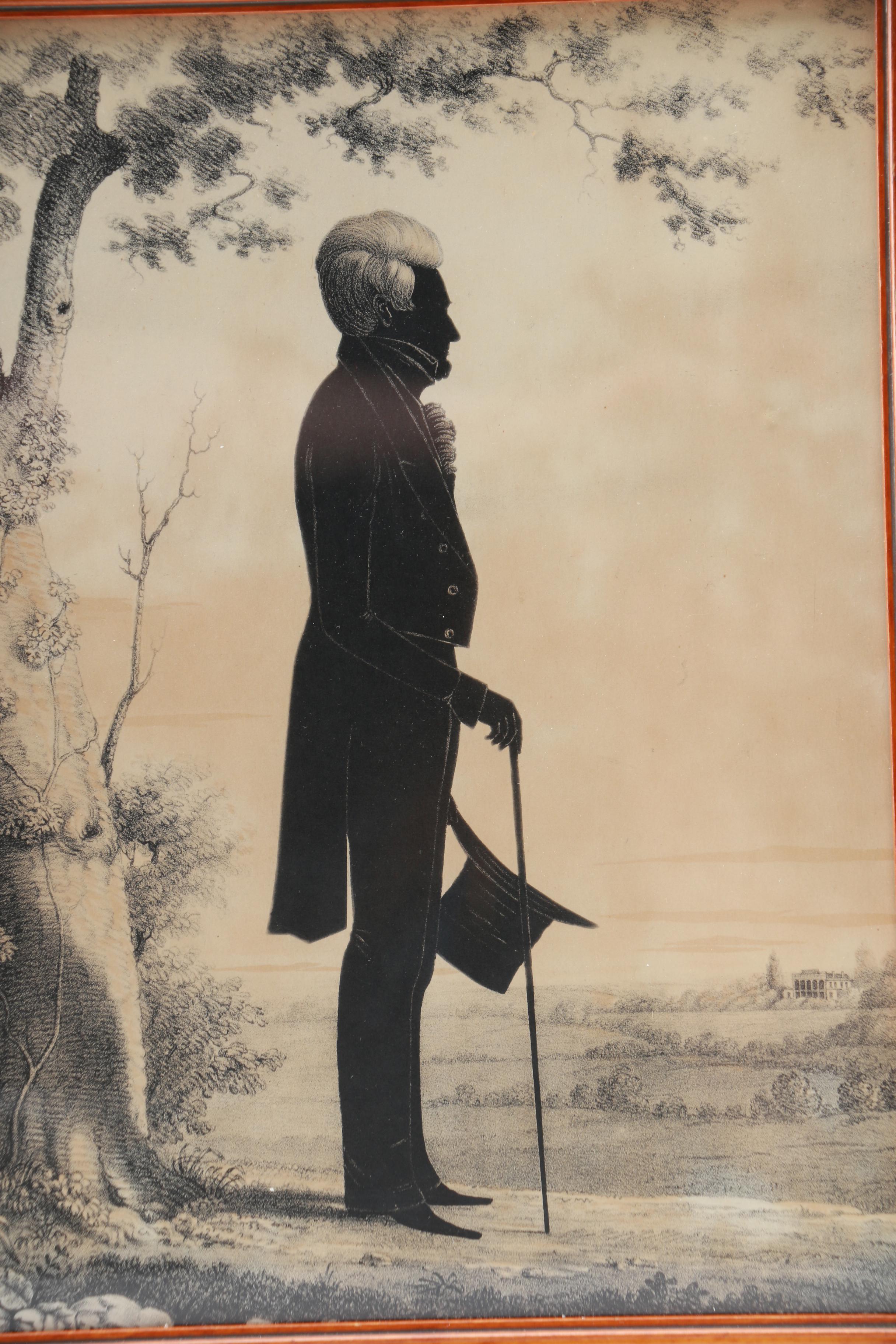 After William H. Brown Silhouette Lithographs of Andrew Jackson and Henry Clay