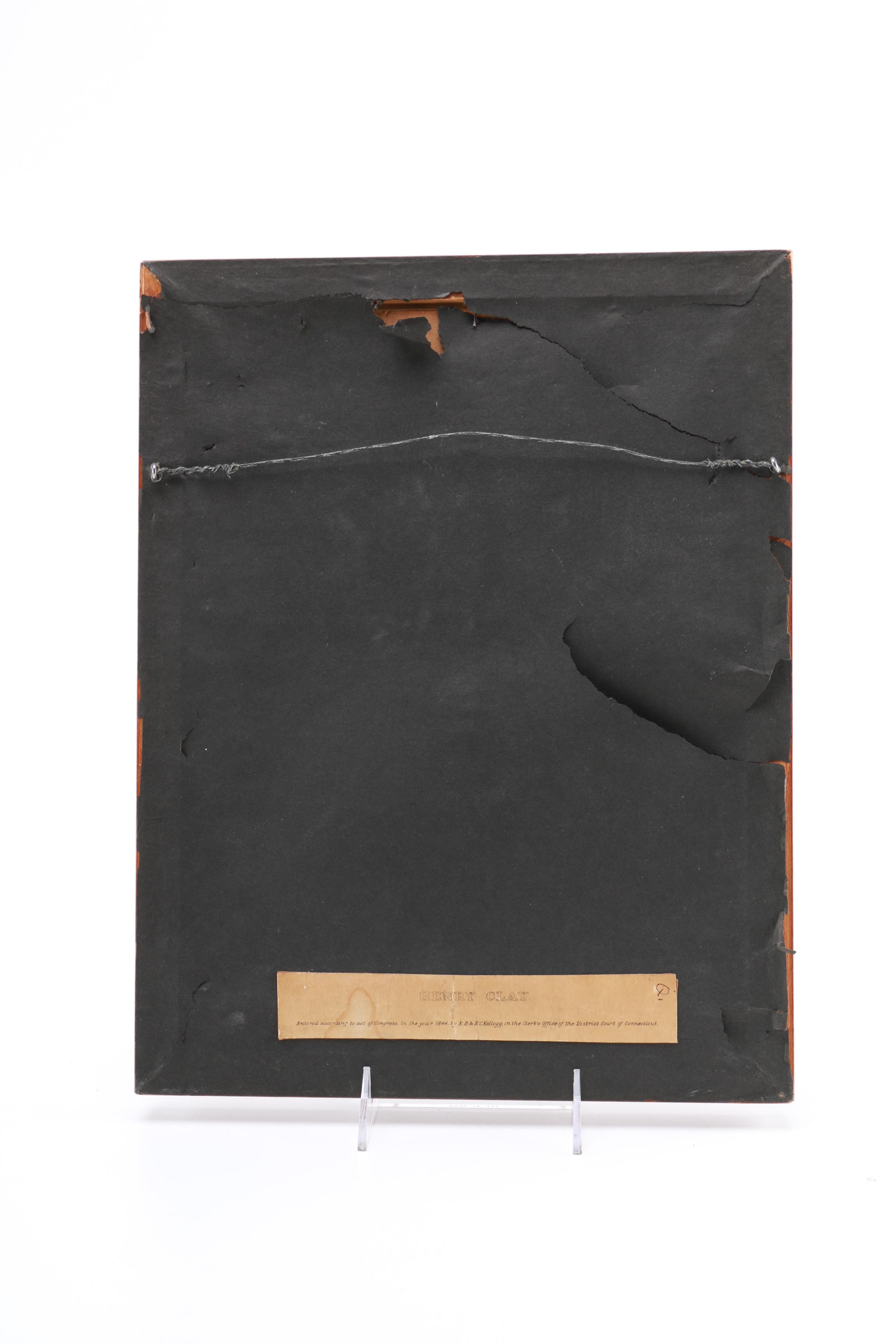 After William H. Brown Silhouette Lithographs of Andrew Jackson and Henry Clay