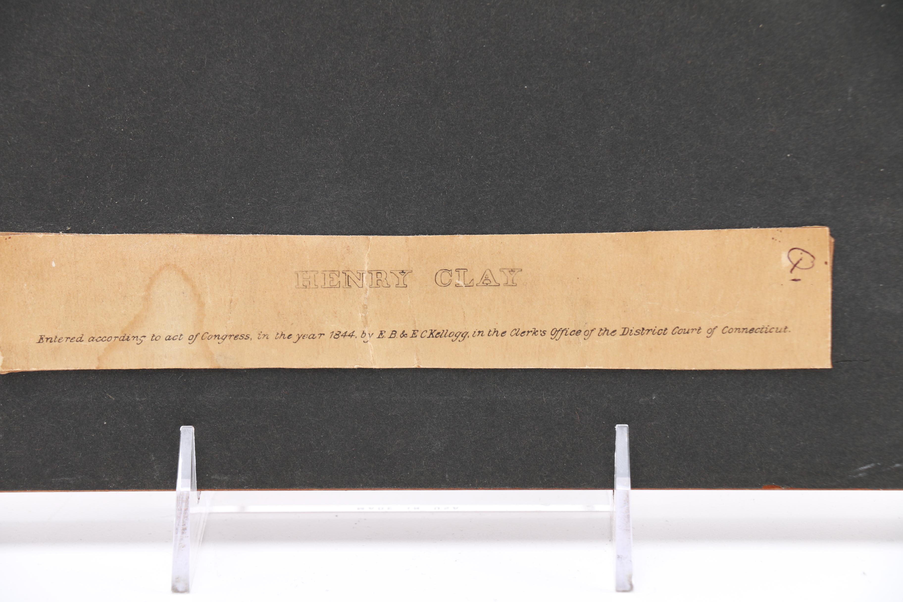 After William H. Brown Silhouette Lithographs of Andrew Jackson and Henry Clay