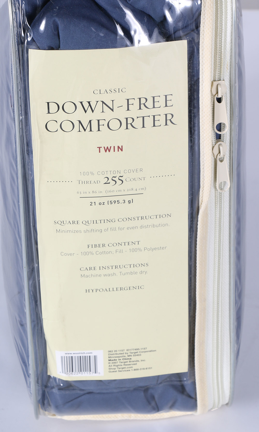 Woolrich Blue Down-Free Twin Sized Comforter