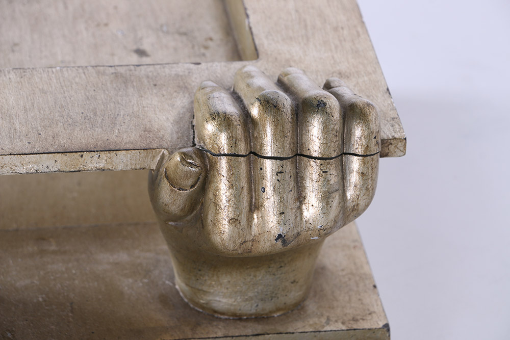 Sculptural Tray Suspended by Molded Hands