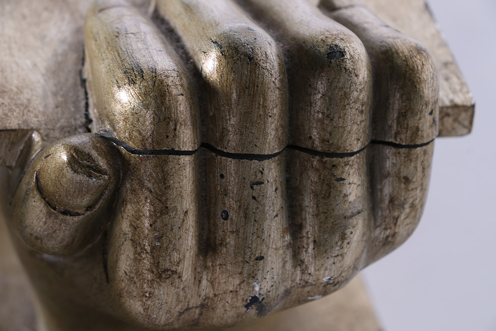 Sculptural Tray Suspended by Molded Hands