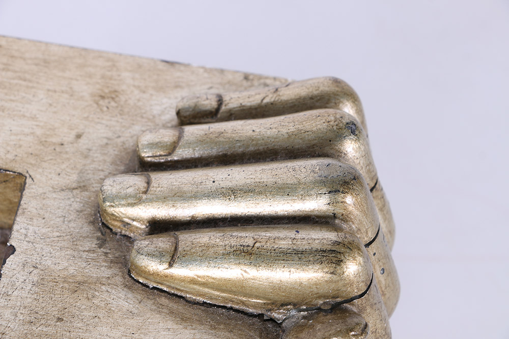 Sculptural Tray Suspended by Molded Hands