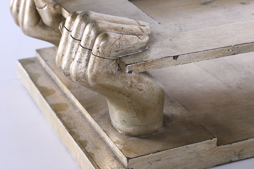 Sculptural Tray Suspended by Molded Hands