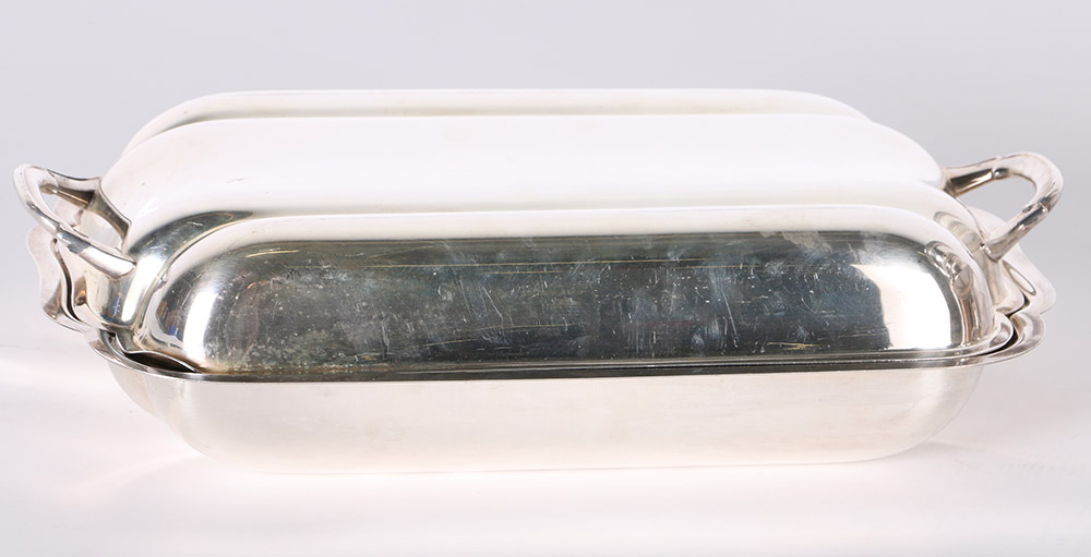 1957 Eugen Ferner Chaffing Dish and Bristol Silver Plate Lidded Dish