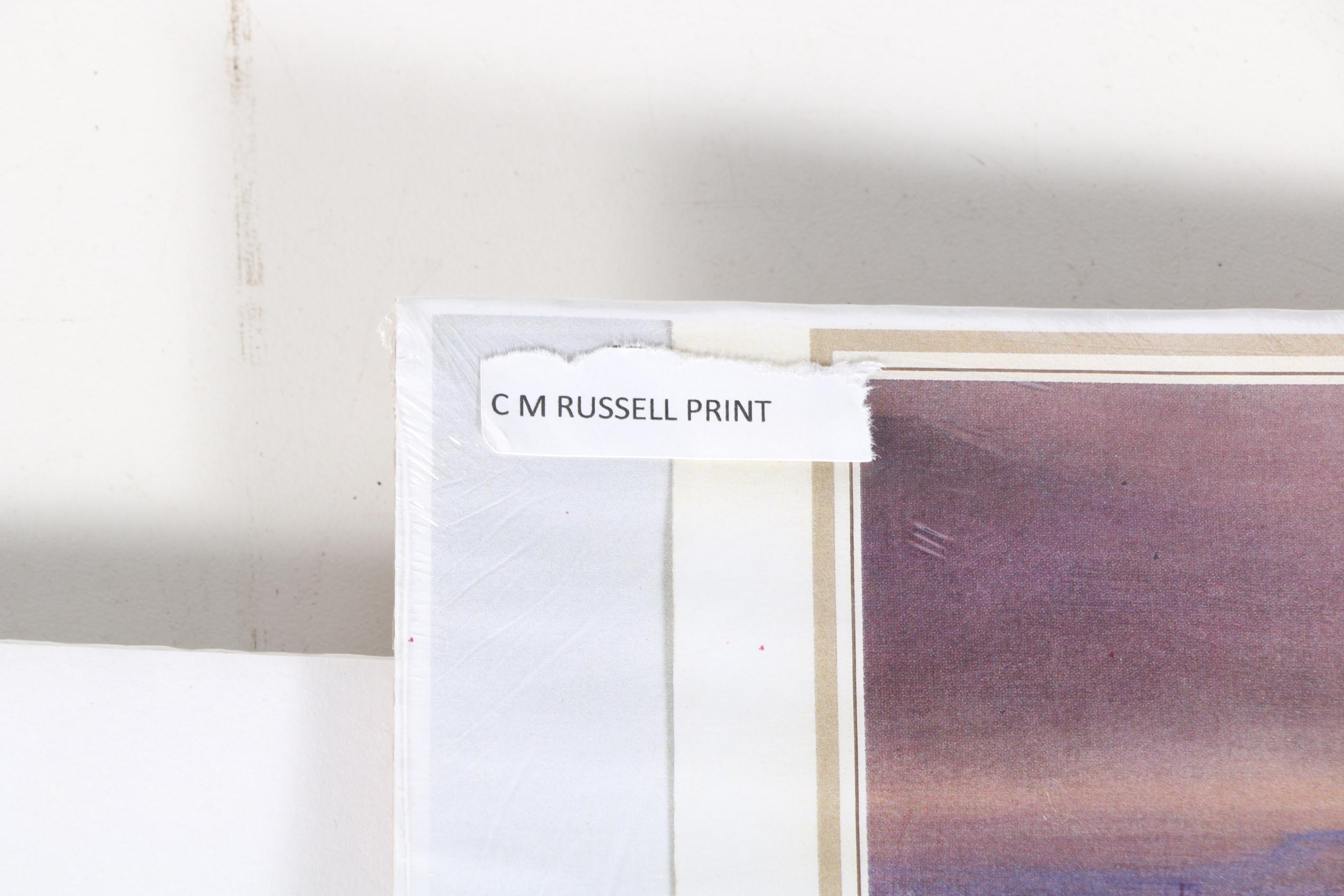 Charles Marion Russell Offset Lithographs of Old West Scenes