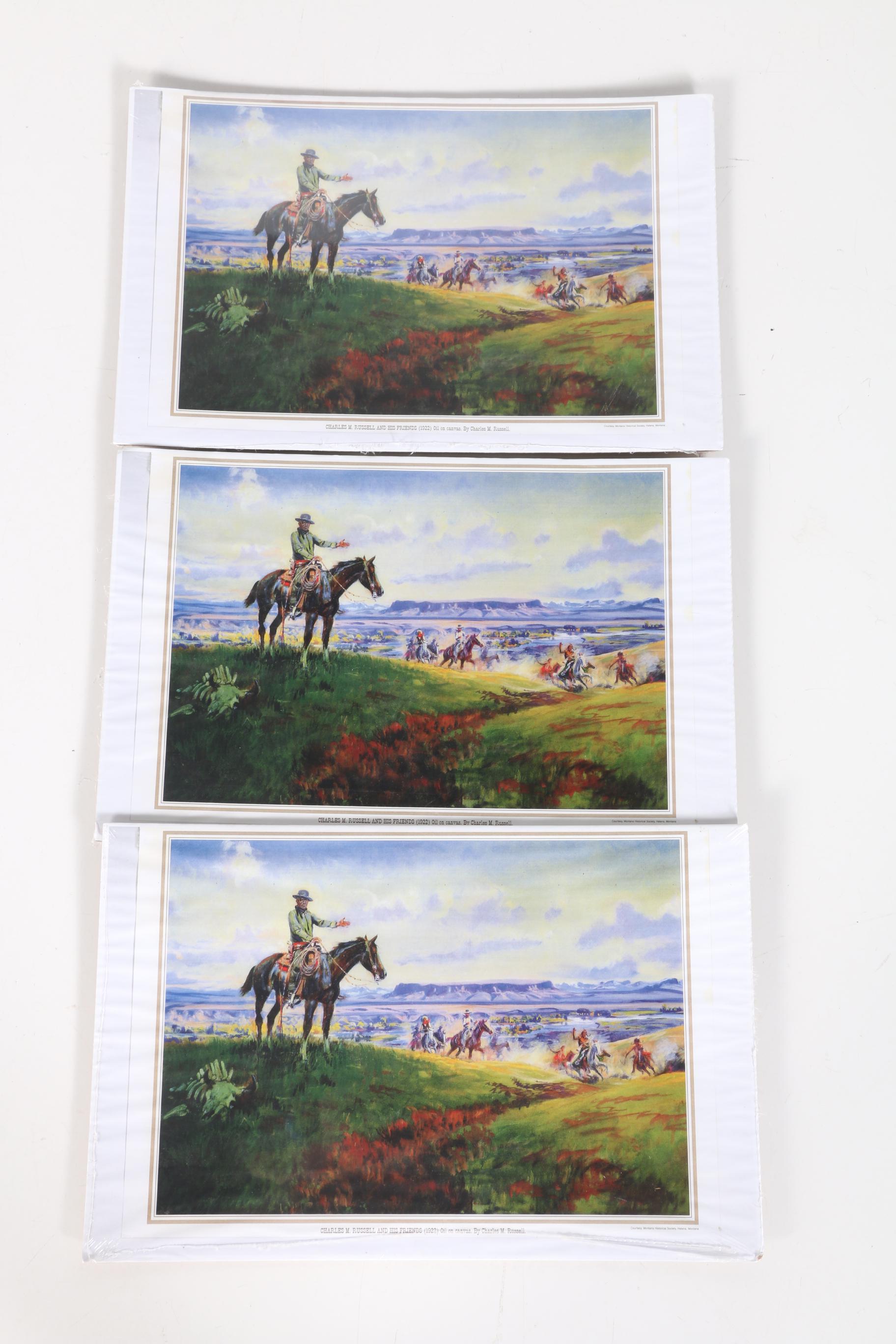 Charles Marion Russell Offset Lithographs of Old West Scenes