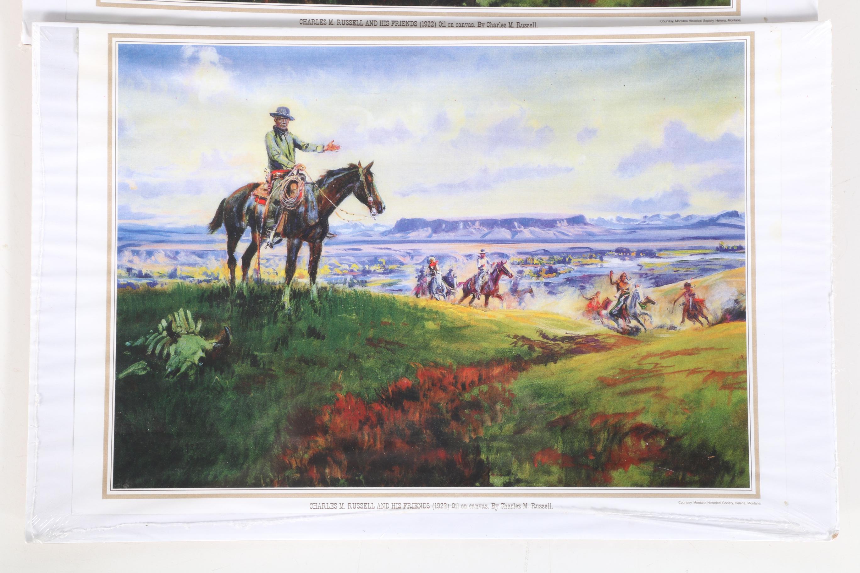 Charles Marion Russell Offset Lithographs of Old West Scenes
