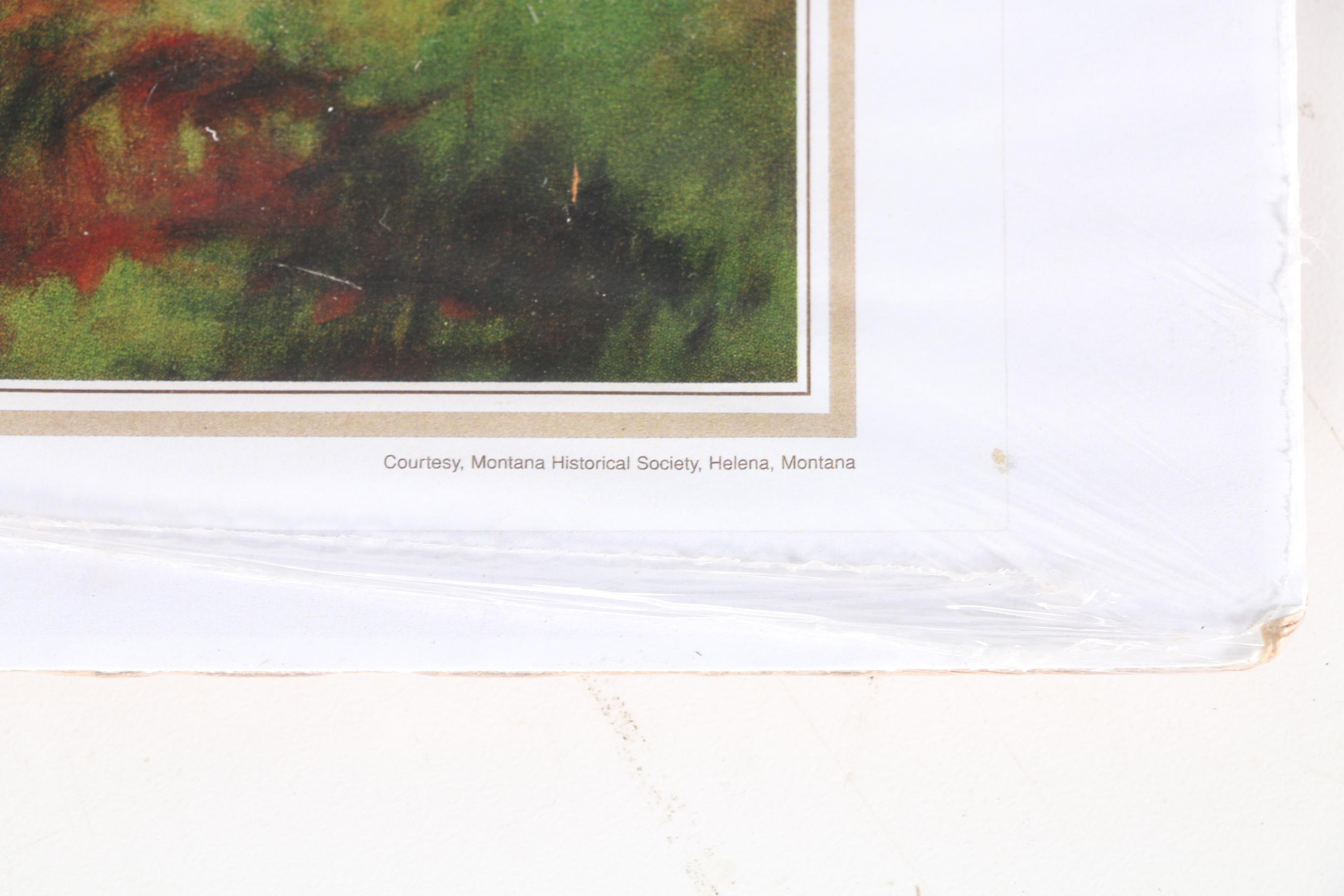 Charles Marion Russell Offset Lithographs of Old West Scenes