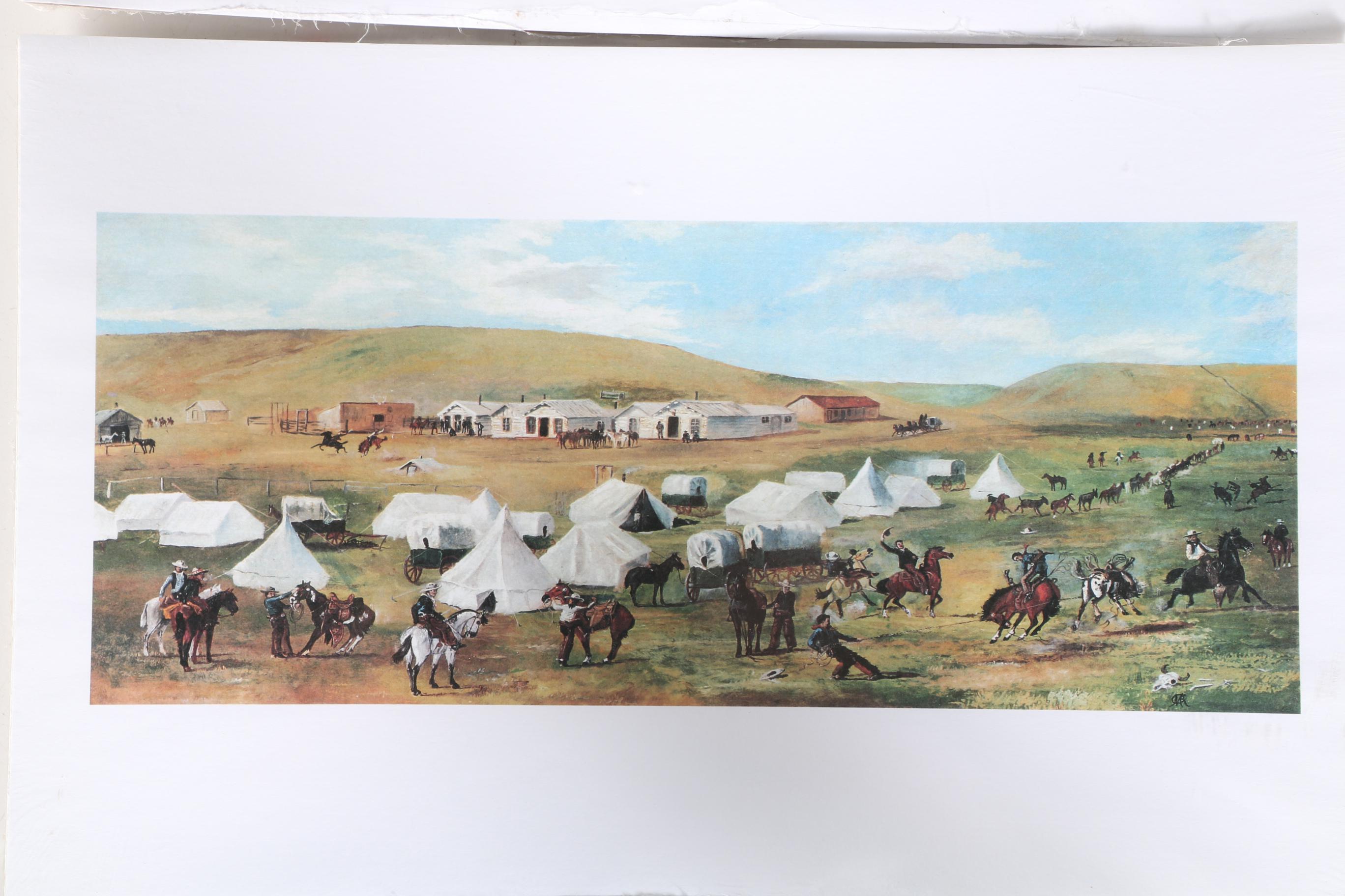 Charles Marion Russell Offset Lithographs of Old West Scenes