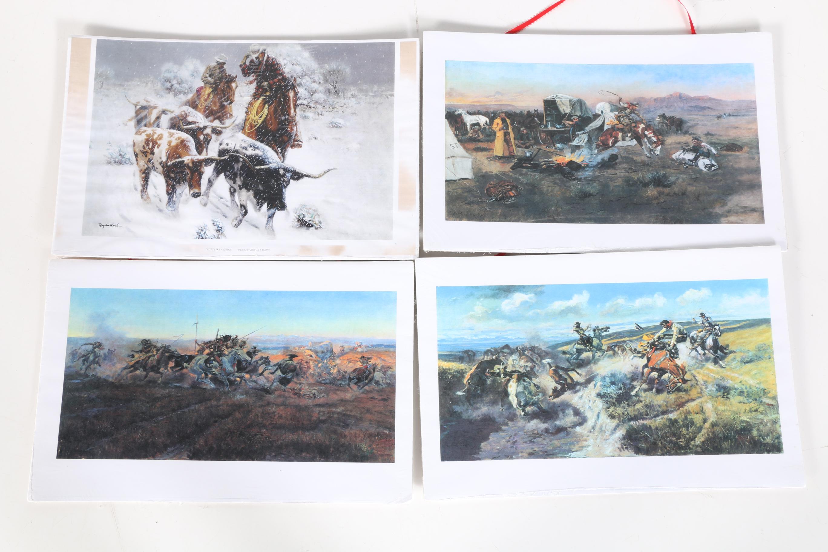 Charles Marion Russell Offset Lithographs of Old West Scenes