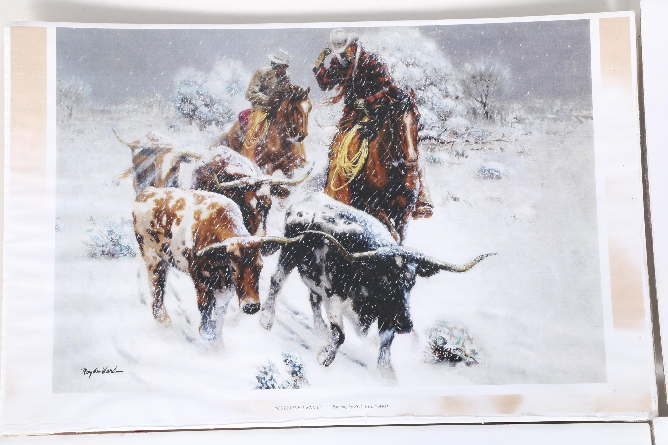 Charles Marion Russell Offset Lithographs of Old West Scenes