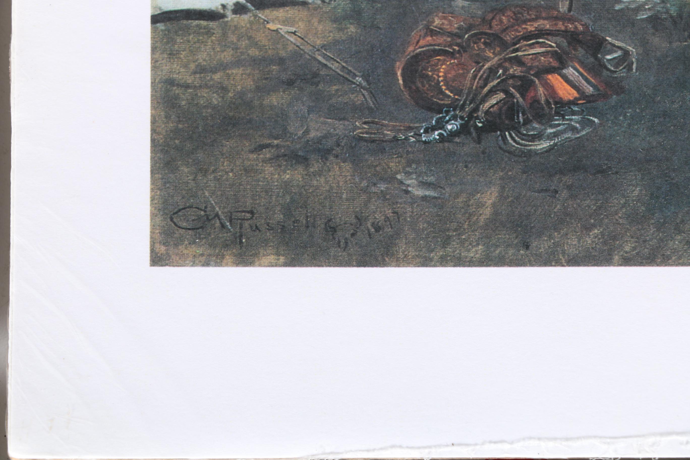 Charles Marion Russell Offset Lithographs of Old West Scenes