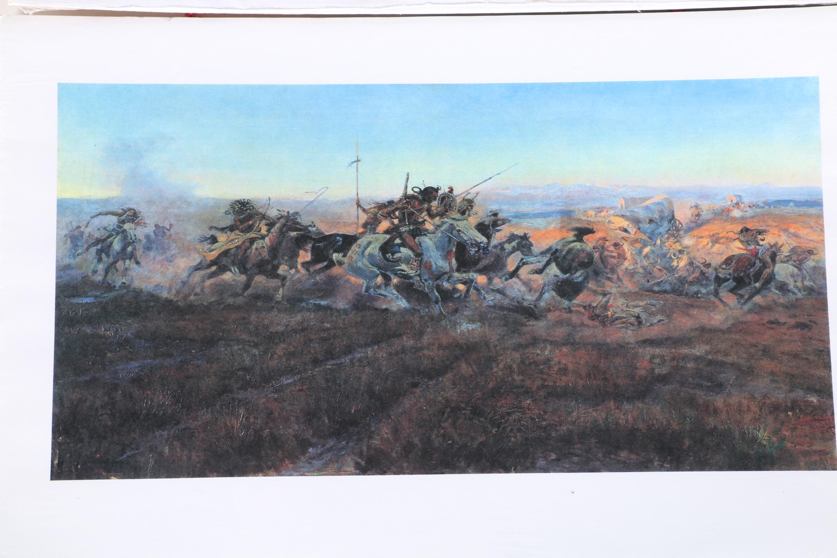 Charles Marion Russell Offset Lithographs of Old West Scenes
