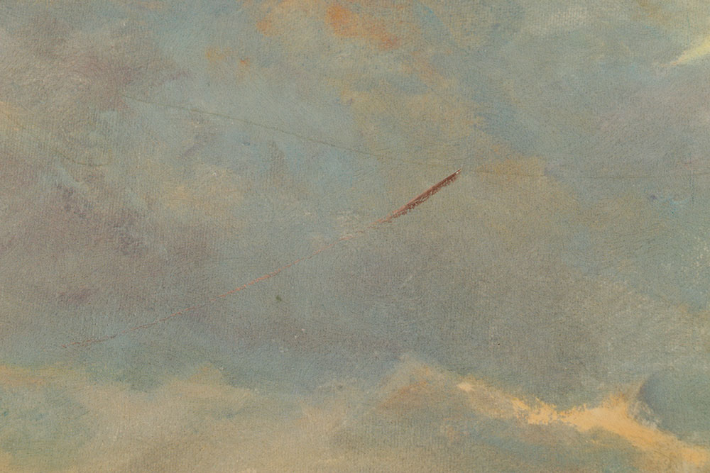 Reproduction Offset Lithograph Poster of a Mountainous Landscape