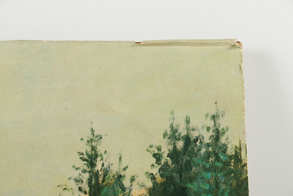 Reproduction Offset Lithograph Poster of a Mountainous Landscape