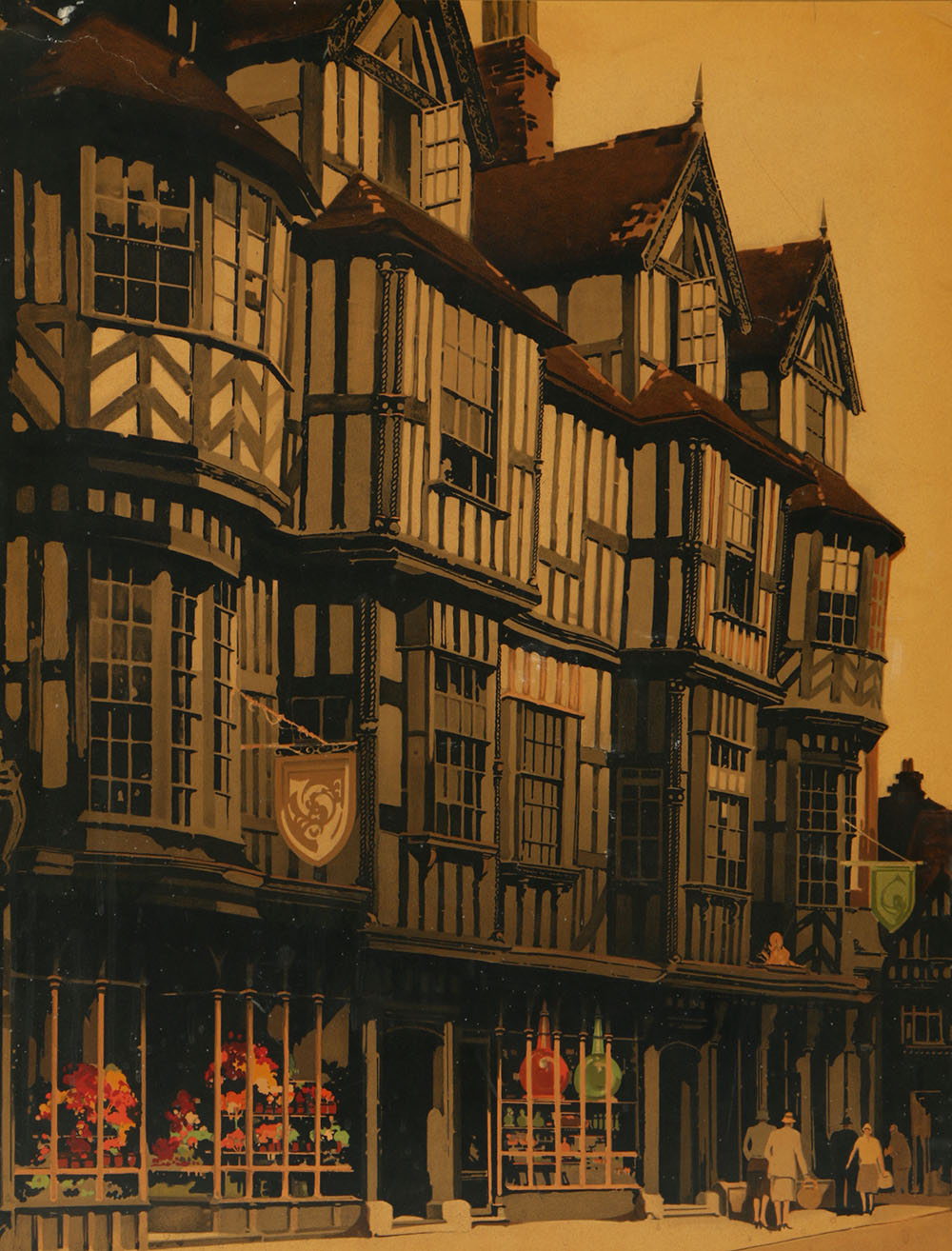 After Claude Buckle Lithograph Poster "Ireland's Mansion"