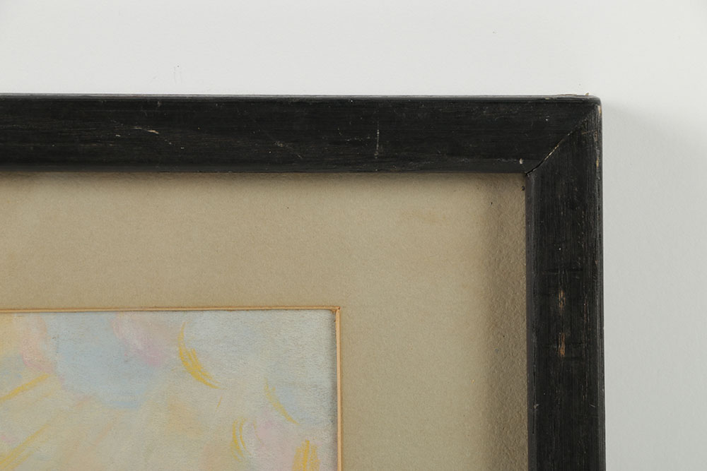 J. E Rummel Pastel Drawing on Paper of Benjamin Franklin