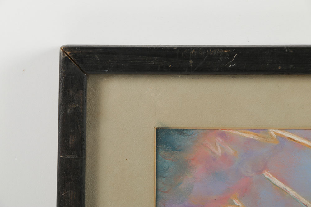 J. E Rummel Pastel Drawing on Paper of Benjamin Franklin