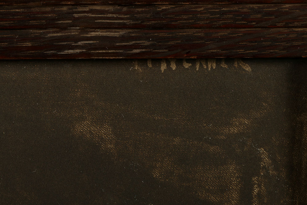 Lithograph on Paper After Oil Portrait on Canvas of Woman