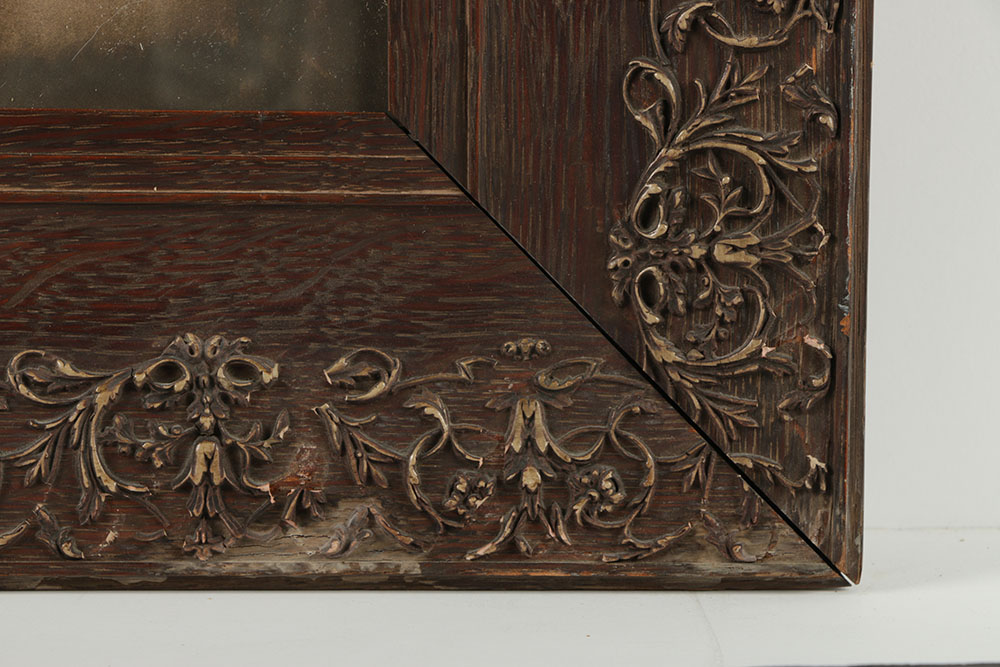 Lithograph on Paper After Oil Portrait on Canvas of Woman