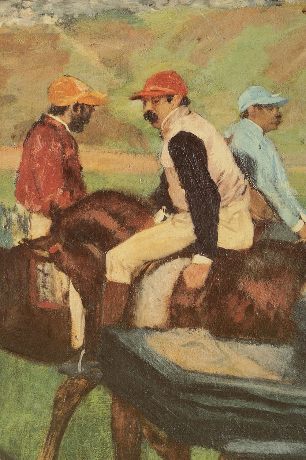 Offset Lithograph After Edgar Degas "At the Races"