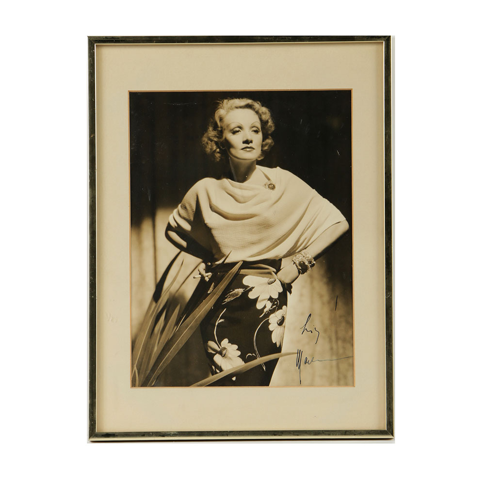 Black and White Photograph of Actress Marlene Dietrich