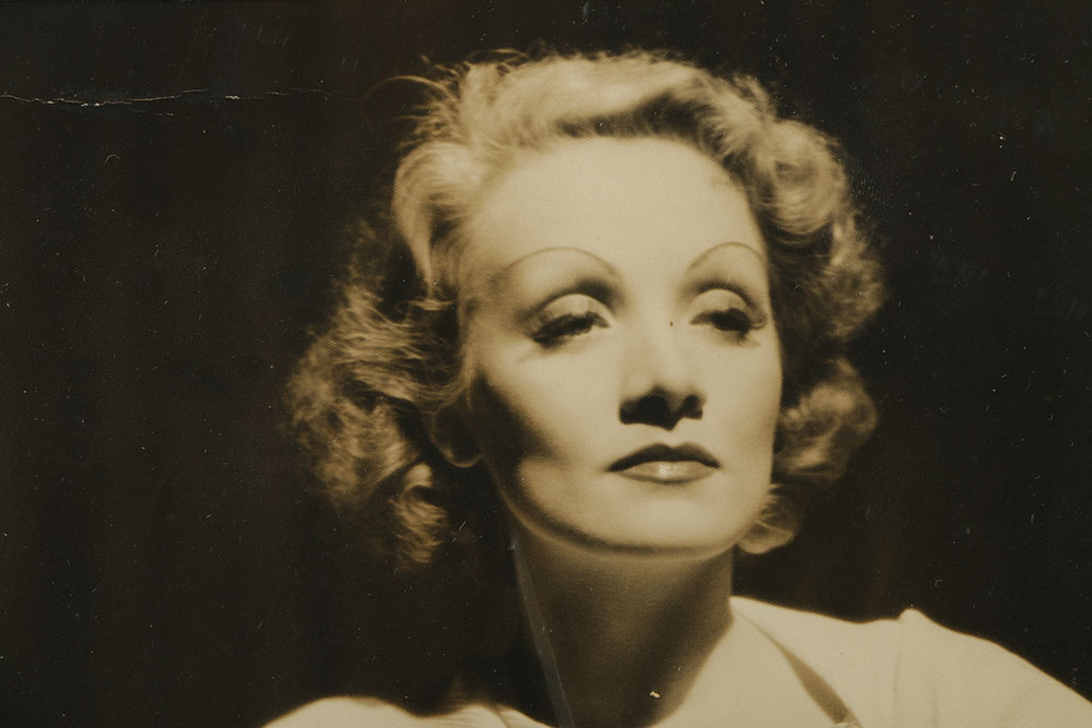 Black and White Photograph of Actress Marlene Dietrich