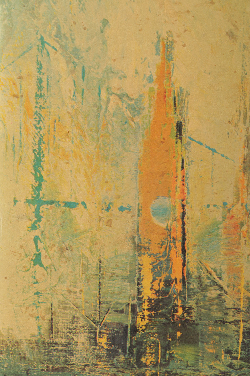 After Jack Laycox Offset Lithograph on Cardboard "Cityscape with Boats"