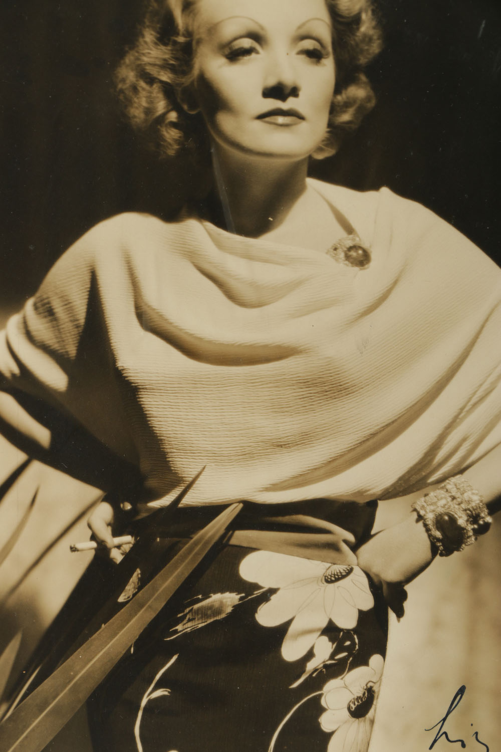 Black and White Photograph of Actress Marlene Dietrich