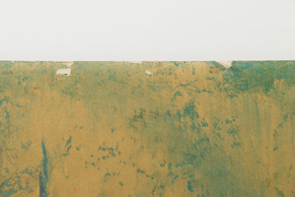 After Jack Laycox Offset Lithograph on Cardboard "Cityscape with Boats"