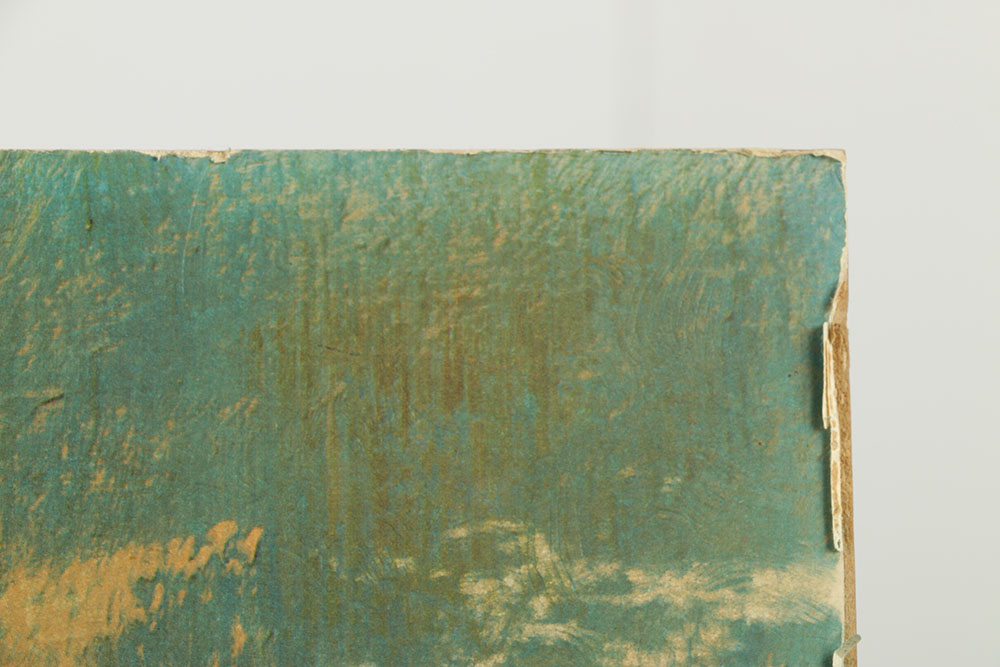 After Jack Laycox Offset Lithograph on Cardboard "Cityscape with Boats"