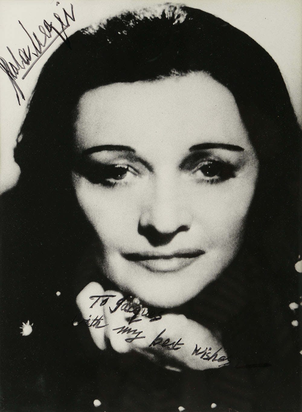 Inscribed Inkjet Reproduction Print of Pola Negri