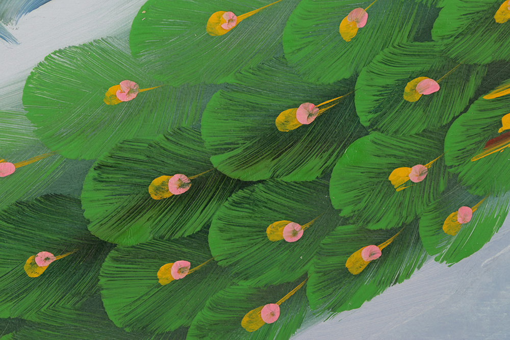 Oil Painting on Canvas of Peacocks