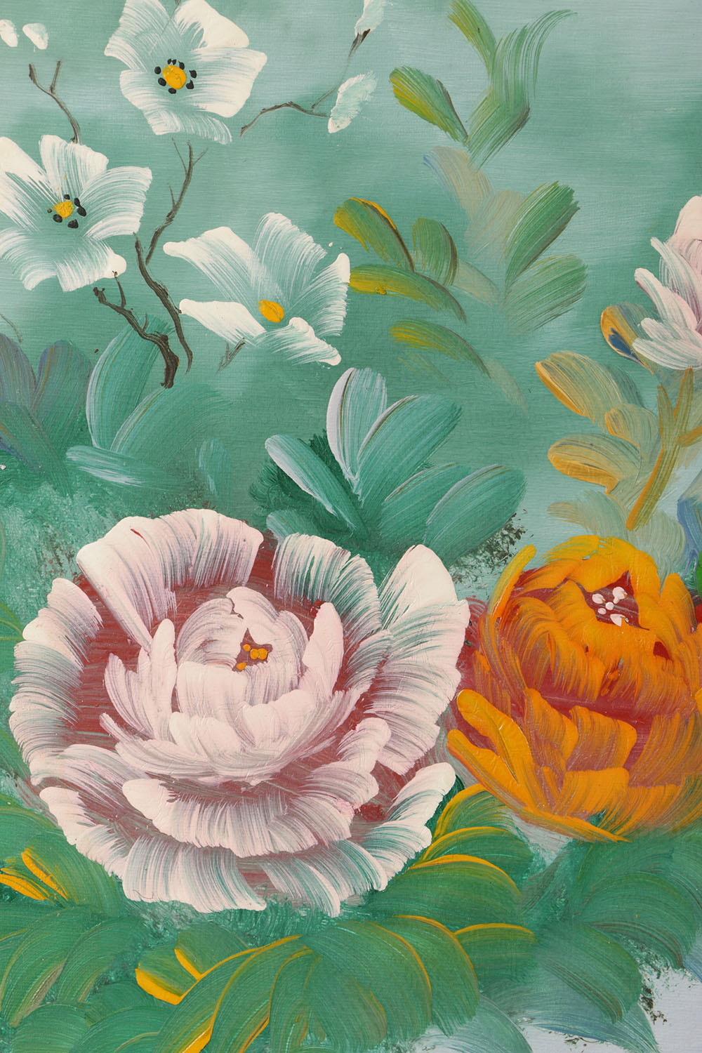 Oil Painting on Canvas of Peacocks