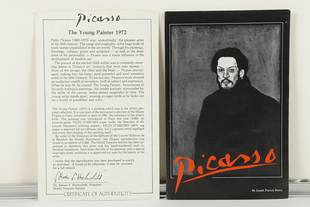 After Picasso Limited Edition Offset Lithograph "Le jeune peintre